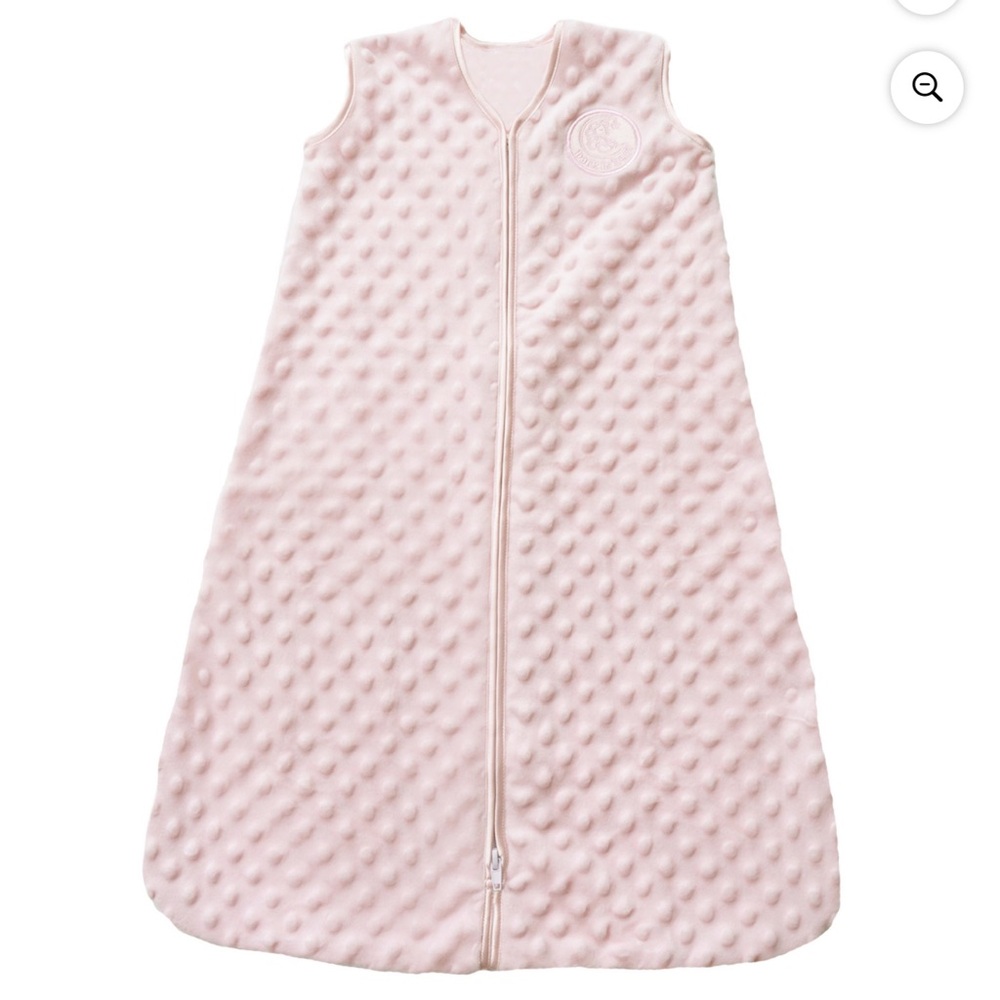 Halo SleepSack Wearable Blanket, Plushy Dots Velboa, Pink, size L (12-18m)